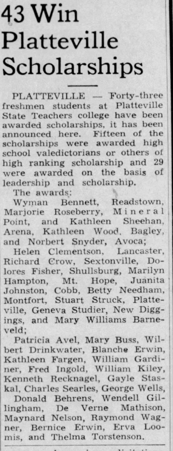Clipping from Wisconsin State Journal